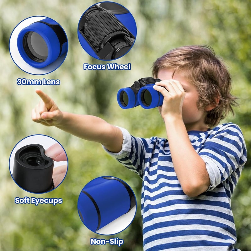 DR ANISON Binoculars for Kids Toy Binoculars Set for Age 3-12 Years Old Boys Girls Outside Play, Bird Watching, Camping, Educational Learning, Birthday Presents - Image 2